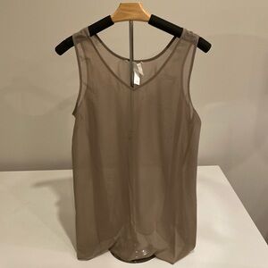 Excellent condition: bronze semi-sheer Wynne Layers halter top, size M